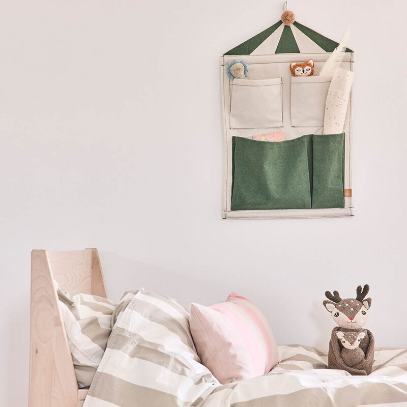 OYOY Circus veggoppbevaring 60x40 cm Clay/Green