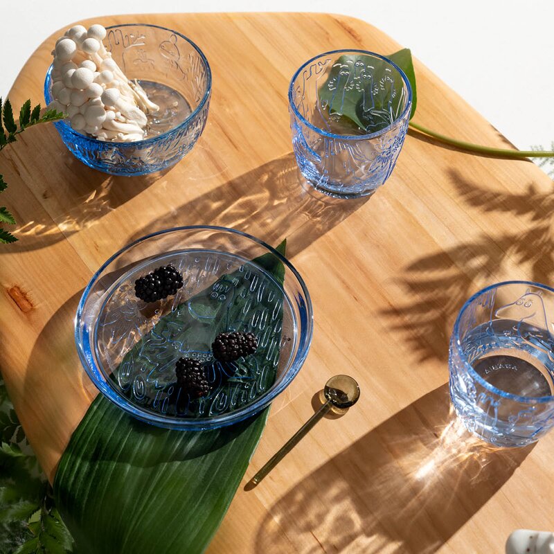 MoominIittala Mummi glass 28 cl 2 stk aqua