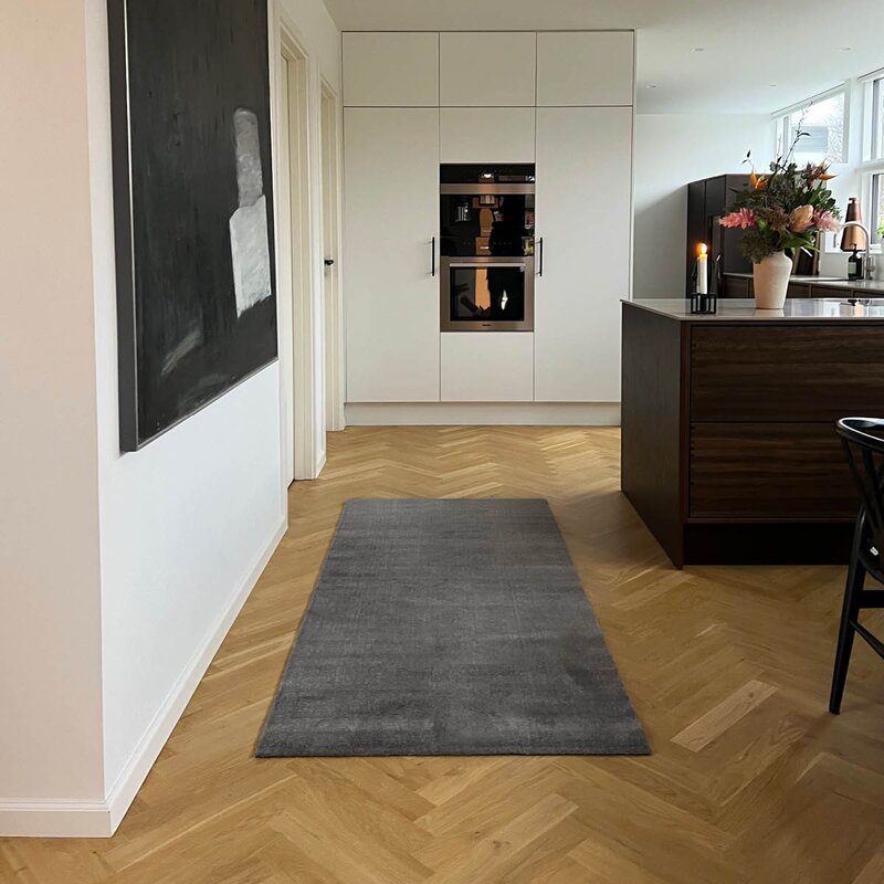 Tica Copenhagen Unicolor gulvmatte 200x90 cm steelgrey