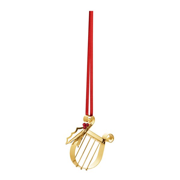 Georg Jensen 2026 juleornament harpe 5,7 cm gull