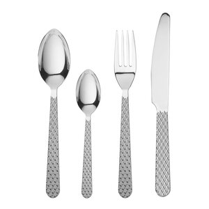 Lyngby Porcelæn Rhombe bestikksett 16 deler stål