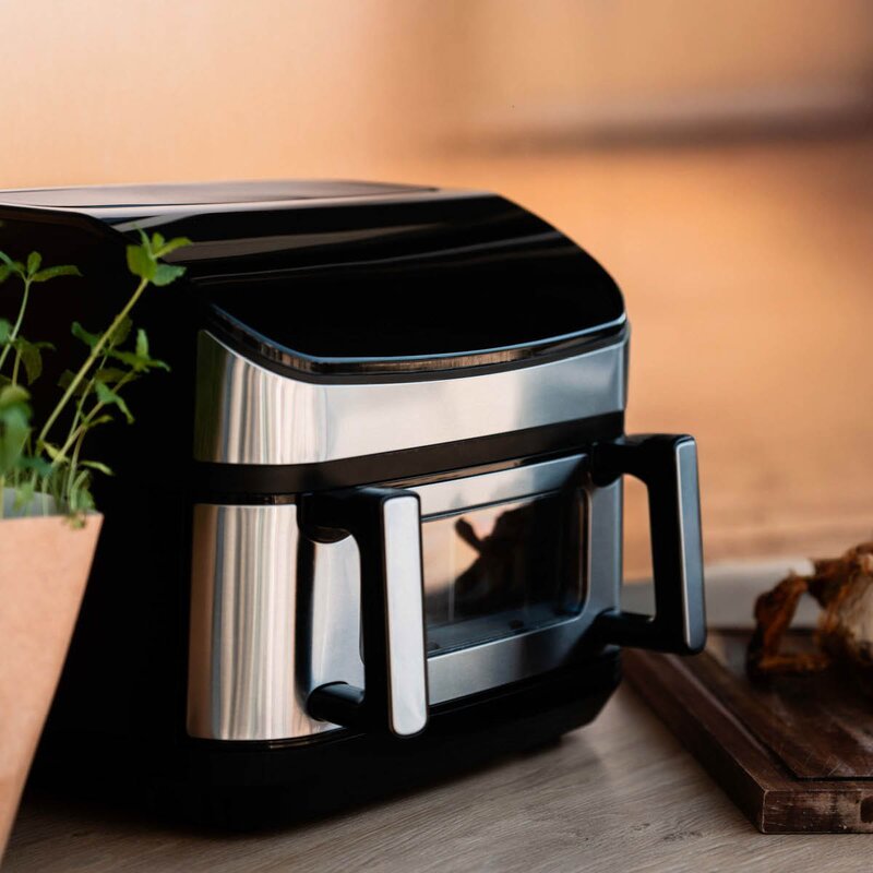 Gladkokken DualFry Fusion airfryer 10,5L svart
