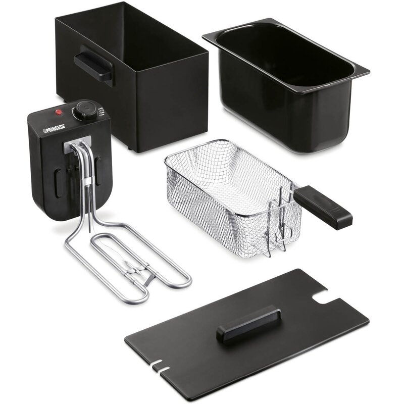 PRINCESS Frityrkoker 182727 3L 2000W svart rustfritt stål