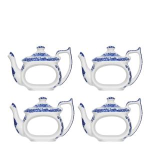 Spode Blue Italian serviettring 4 stk blå/hvit