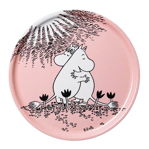 MoominArabia Mummi serveringstbrett 35 cm Kjærlighet rosa