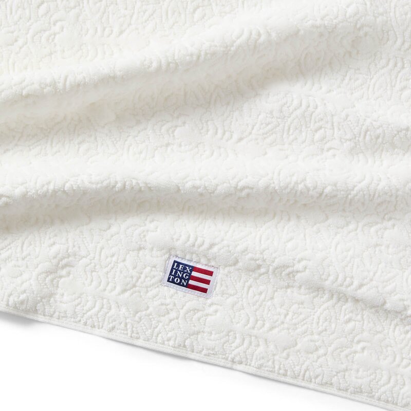 Lexington Velour jacquard ornament håndkle 50x70 cm snow white