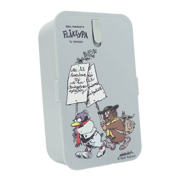 Flåklypa Flåklypa matboks 8x12x19 cm Retro grå