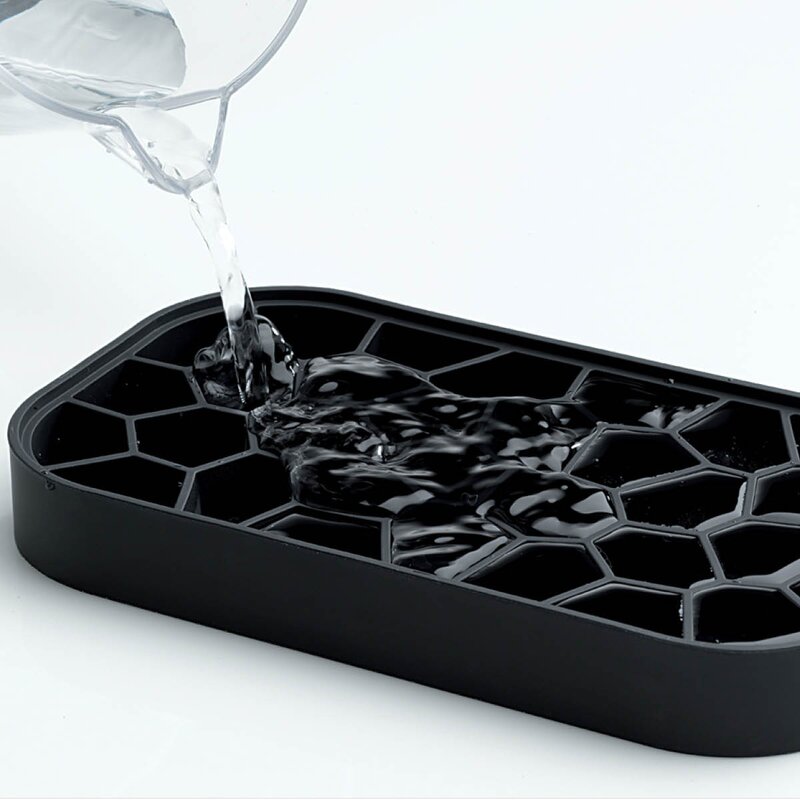Lékué Ice Box isform og isboks for isbiter svart