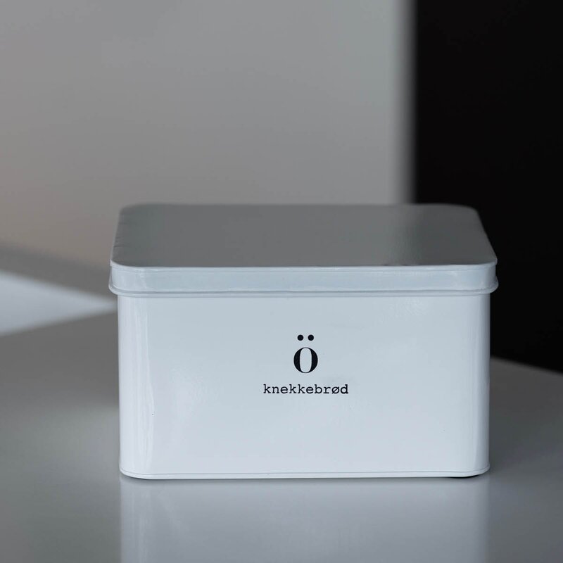 Sögne Home Emalje knekkebrødboks 25x20x14 cm hvit