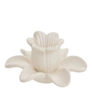 Lene Bjerre Deanne lysestake blomst 5,6 cm offwhite