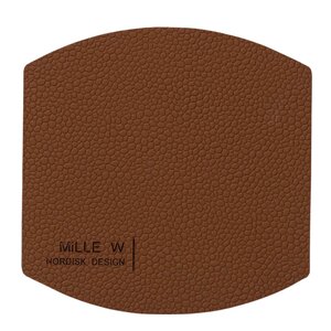 MiLLE W NORDISK DESIGN Ellips glassbrikke 10x10 cm brun