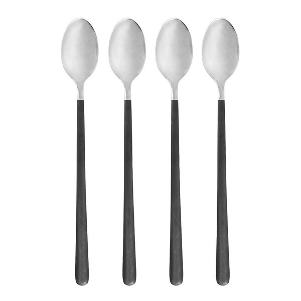 House Doctor Lang skje 19,5 cm 4 stk svart/sølv