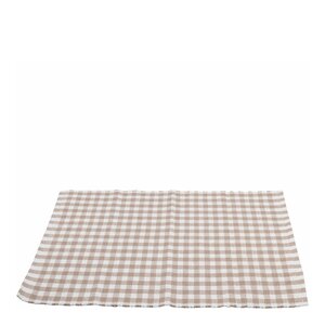 Sögne Home Bordbrikke 48x33 cm ruter beige/hvit