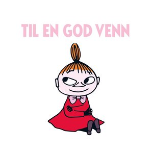 Moomin Mummi kort dobbelt 7,5x7,5 cm Til en god venn hvit