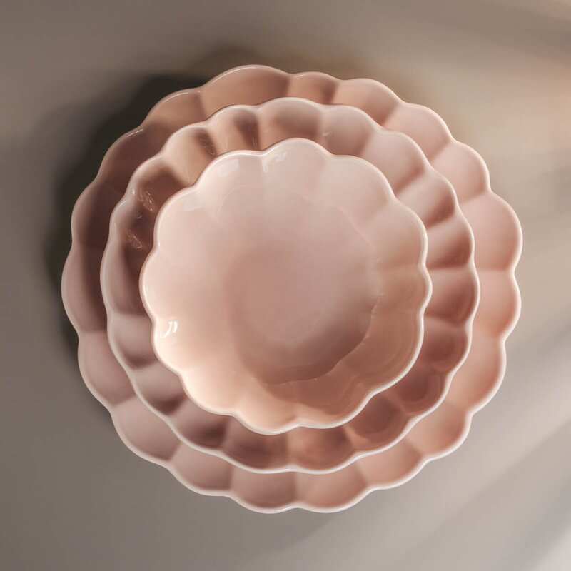 Stiernholm Lotus skål 16 cm støvet rosa