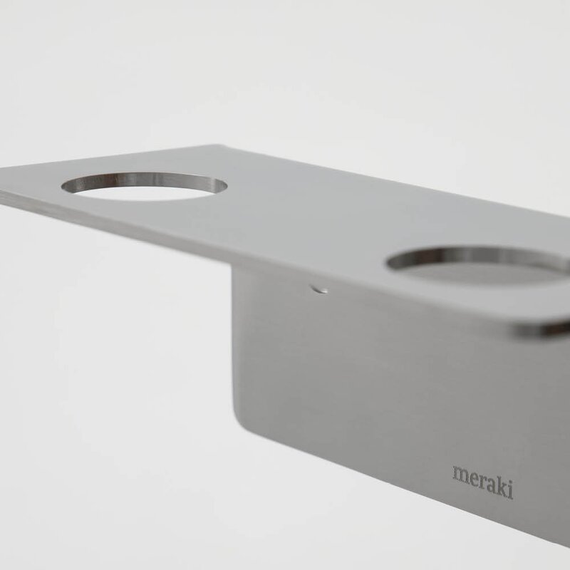 Meraki Såpepumpeholder 2 hull børstet stål