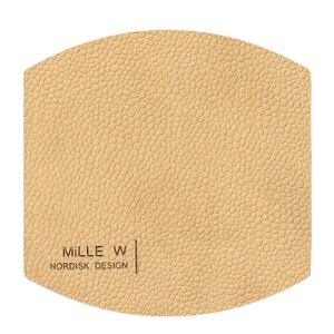 MiLLE W NORDISK DESIGN Ellips glassbrikke 10x10 cm beige