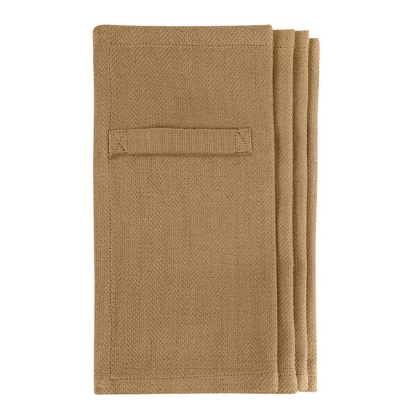 The Organic Company Serviett i bomull 20x20 cm 4 stk khaki