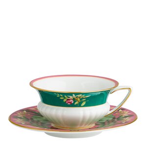 Wedgwood Wonderlust tekopp & asjett pink lotus 