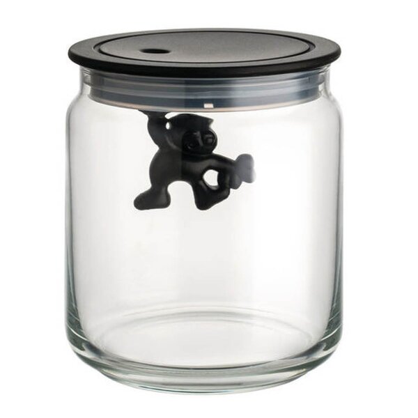 Alessi Gianni glasskrukke 0,7L svart