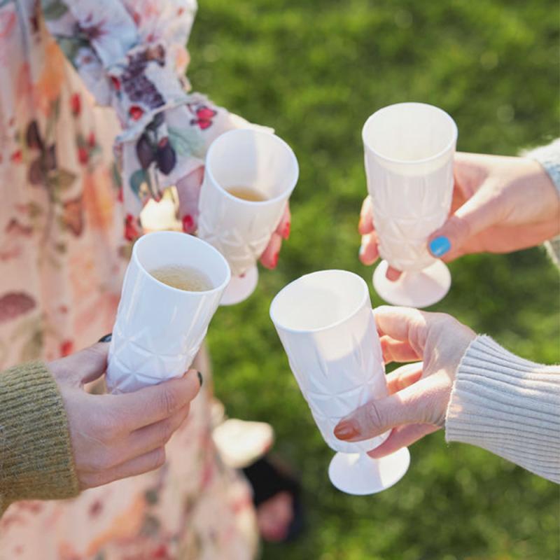 Sagaform Juni piknik glass på stett 20 cl 4 stk