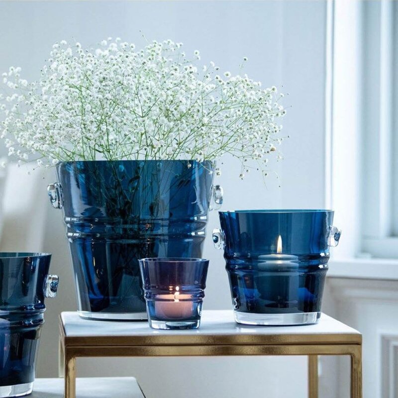 Magnor The bucket lykt/vase 16 cm blå