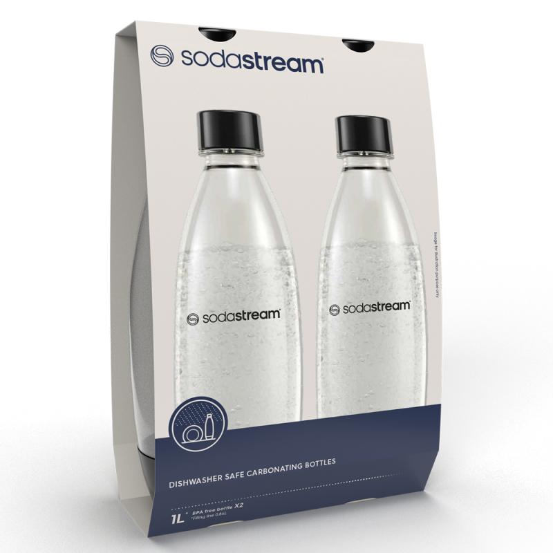 Sodastream Fuse dws ekstra flasker til Sodastream 1L 2 stk