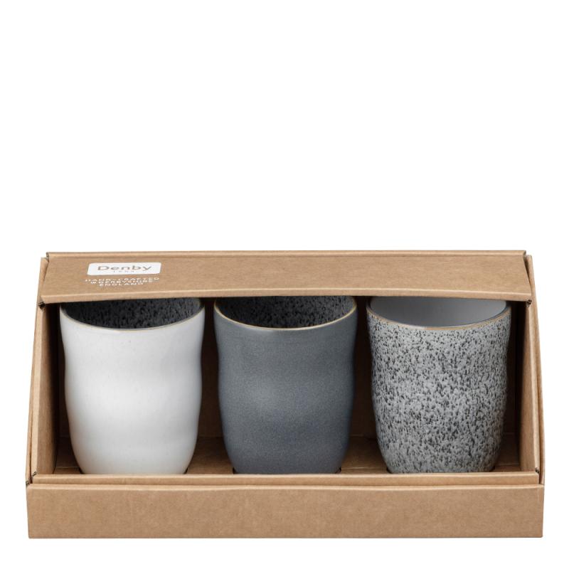 Denby Studio kopp uten hank 27,5 cl 3 stk grå