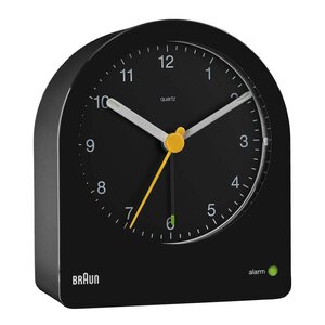 Braun Vekkerklokke analog 9,7 cm svart