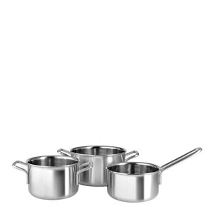 Eva Trio Multi grytesett 3 deler stål