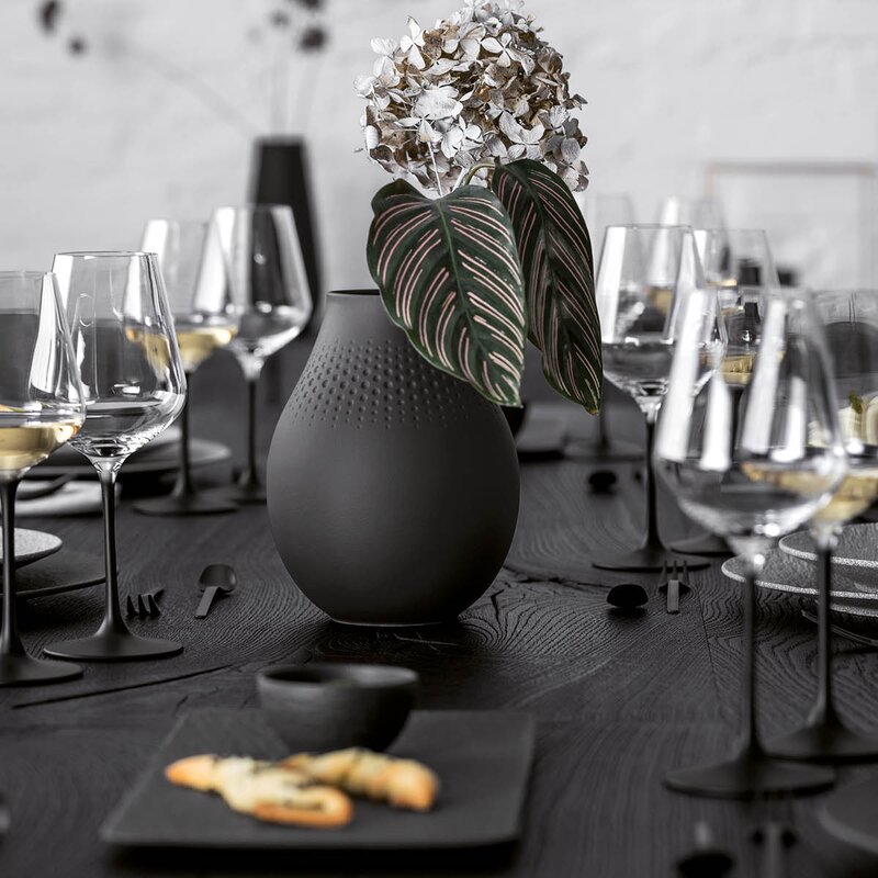 Villeroy & Boch Manufacture Collier Noir vase 20 cm svart