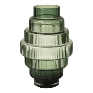 Pols Potten Steps vase 30 cm mørkegrønn
