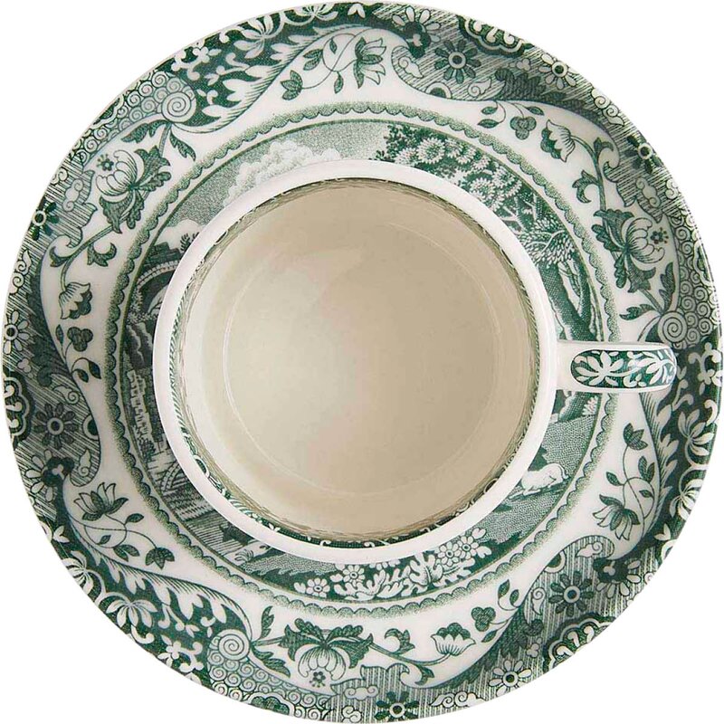 Spode Heritage Green Italian espressokopp med skål 9cl 