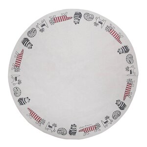 Pluto Lisa Larson rund matte 105 cm katter