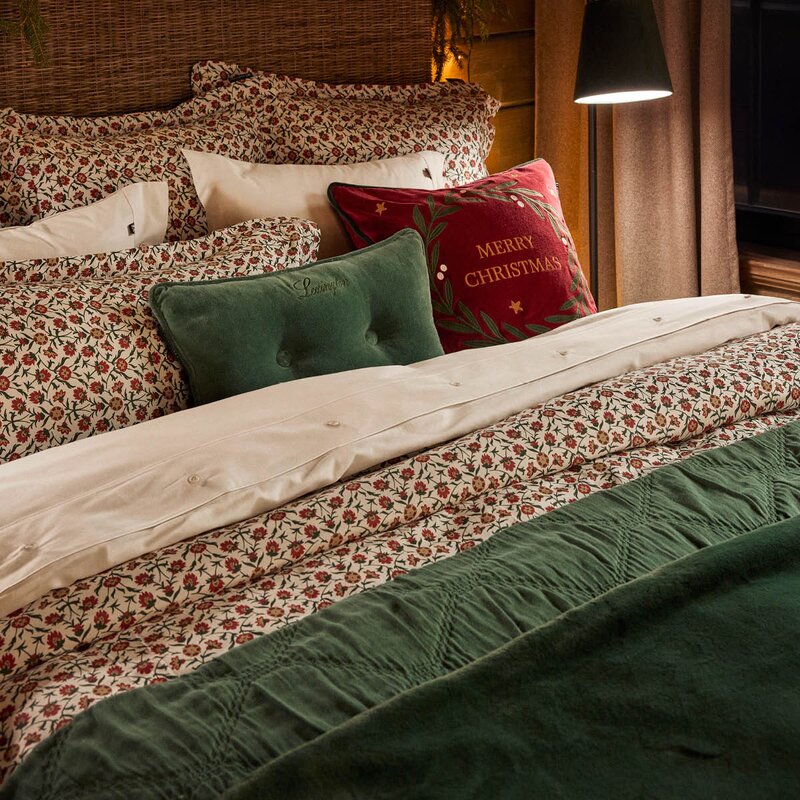 Lexington Sengeteppe bomull 160x240 cm jacquard grønn