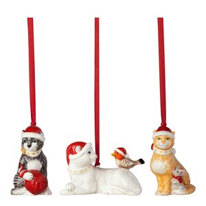 Villeroy & Boch Nostalgic Ornament katt 19,5x14 cm 3 stk multi