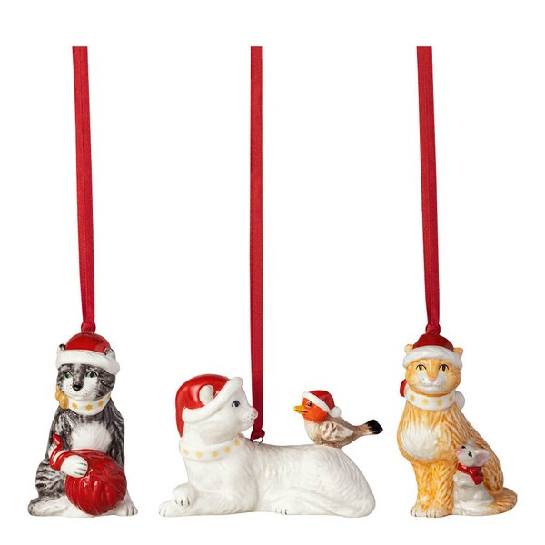 Villeroy & Boch Nostalgic Ornament katt 19,5x14 cm 3 stk multi