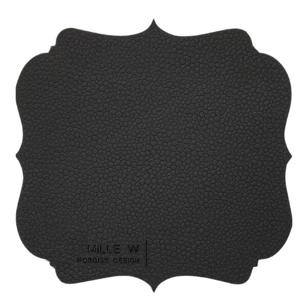 MiLLE W NORDISK DESIGN Vintage glassbrikke 12x12 cm svart