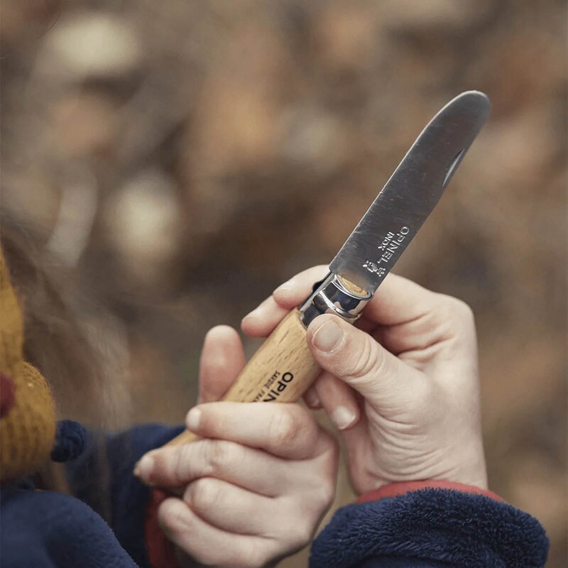 Opinel My first Opinel lommekniv 8 cm bøk m/beltehylster