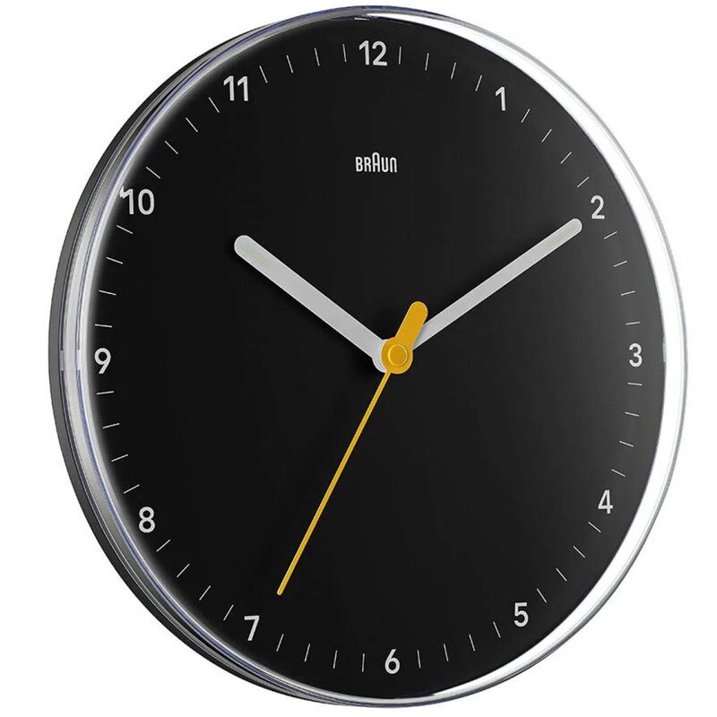 Braun Vegglokke analog 23 cm hvit