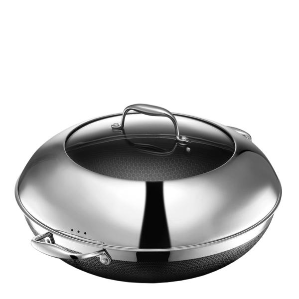 Hexclad – Hybrid wok m/lokk 36 cm