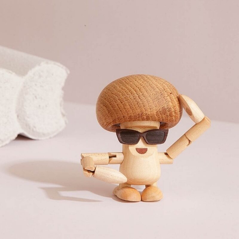 Spring Copenhagen Woodies Marvin Mushroom trefigur 8,5 cm lønn