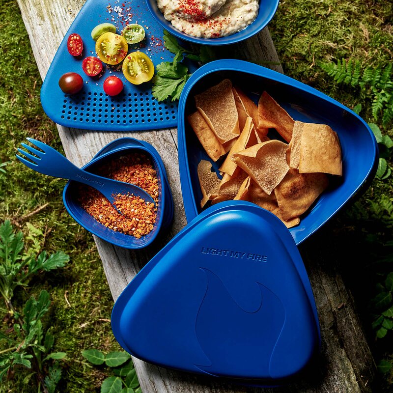 Light My Fire Outdoor MealKit 2.0 måltidssett 7 deler hazyblue