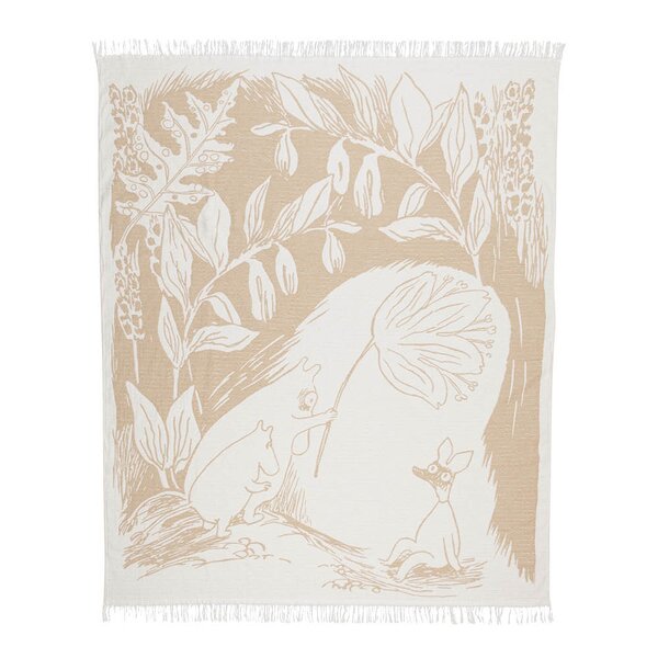 MoominArabia Mummi bomullspledd 130x170 cm beige