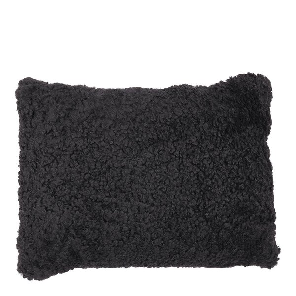 Natures collection A/S Pute new zealand saueskinn kort ull 35x45 cm black