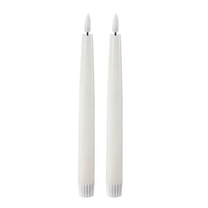 Edelweiss LED kronelys 2,2x22 cm 2 stk ivory