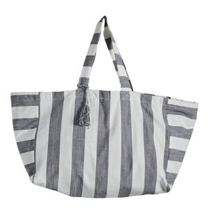 Lene Bjerre Felima handlenett 50x25 cm hvit/mørk grå