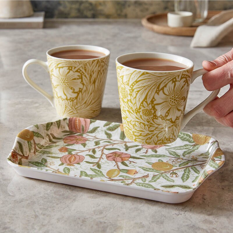 Spode Morris & Co kopp og brettsett 18 cl Fruits & Marigold