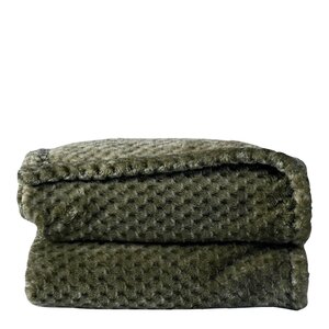 Sagaform Anni fleece teppe 130x170 cm grønn