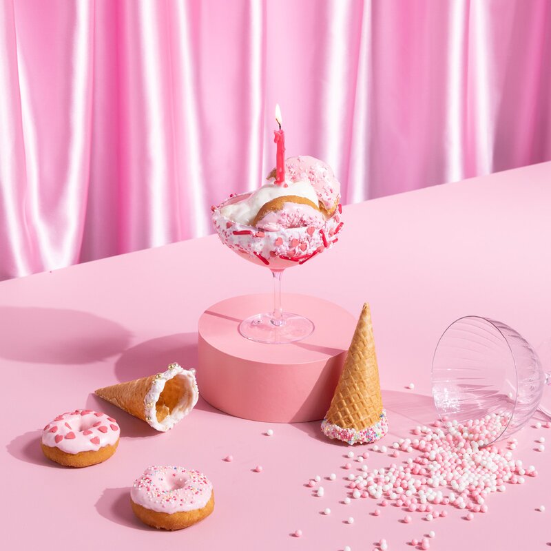 ScrapCooking Kakelys 12 stk rosa/gull/hvit/rød